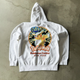 White Pokemon Center New York graphic hoodie with Pikachu back print