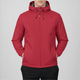Men's hooded full-zip rain jacket with long sleeves and side pockets