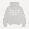 Unisex graphic hoodie with Paris text and kangaroo pocket