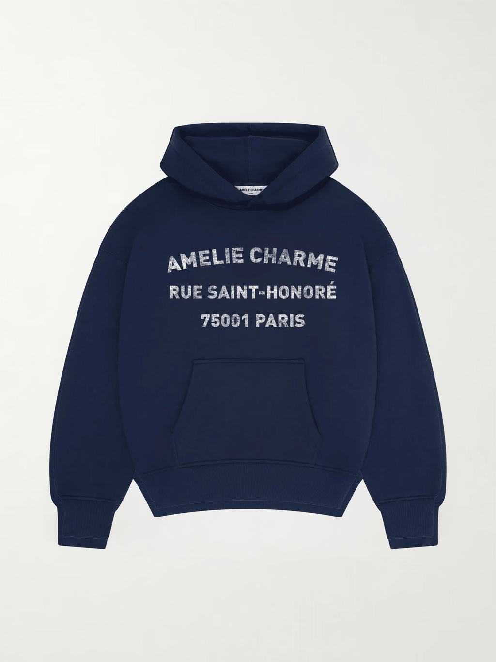 Unisex graphic hoodie with Paris text and kangaroo pocket