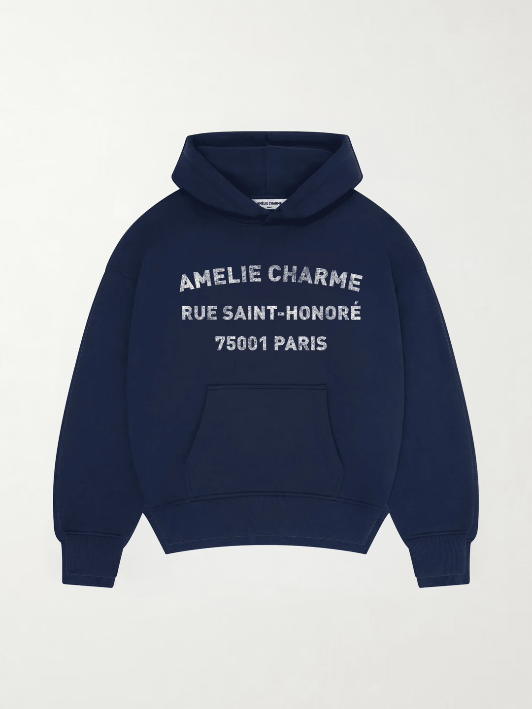 Unisex graphic hoodie with Paris text and kangaroo pocket