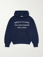Unisex graphic hoodie with Paris text and kangaroo pocket