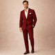 Men's two-piece single-breasted suit with notched lapels and tailored trousers
