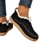 Women's ankle boots with faux fur trim and moccasin stitching