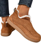 Women's ankle boots with faux fur trim and moccasin stitching
