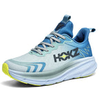 Low-top geometric running trainers with lace-up fastening and thick sculpted sole