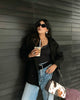 Women's short belted trench coat with wide lapels
