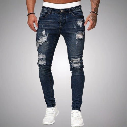 Men's Stretch Ripped Slim Jeans