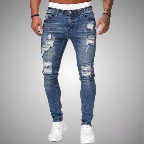 Men's Stretch Ripped Slim Jeans