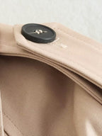 Women's beige cropped trench jacket with belt and long sleeves