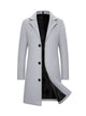 Men's Long Single-Breasted Winter Coat