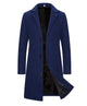 Men's Long Single-Breasted Winter Coat