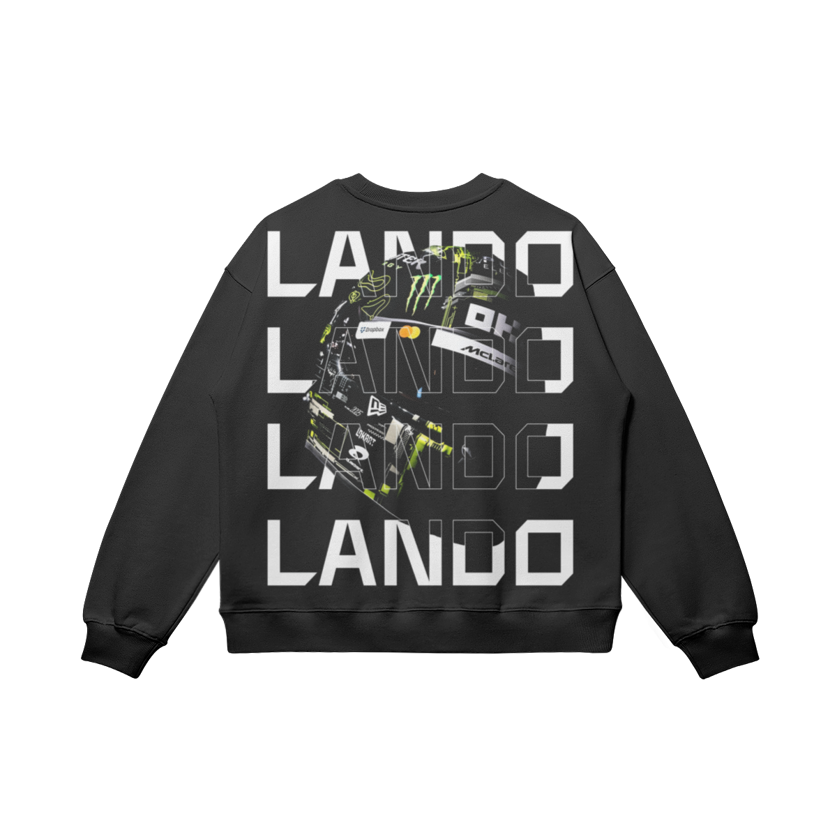 Men's crew neck sweatshirt with LANDO motorsport graphic