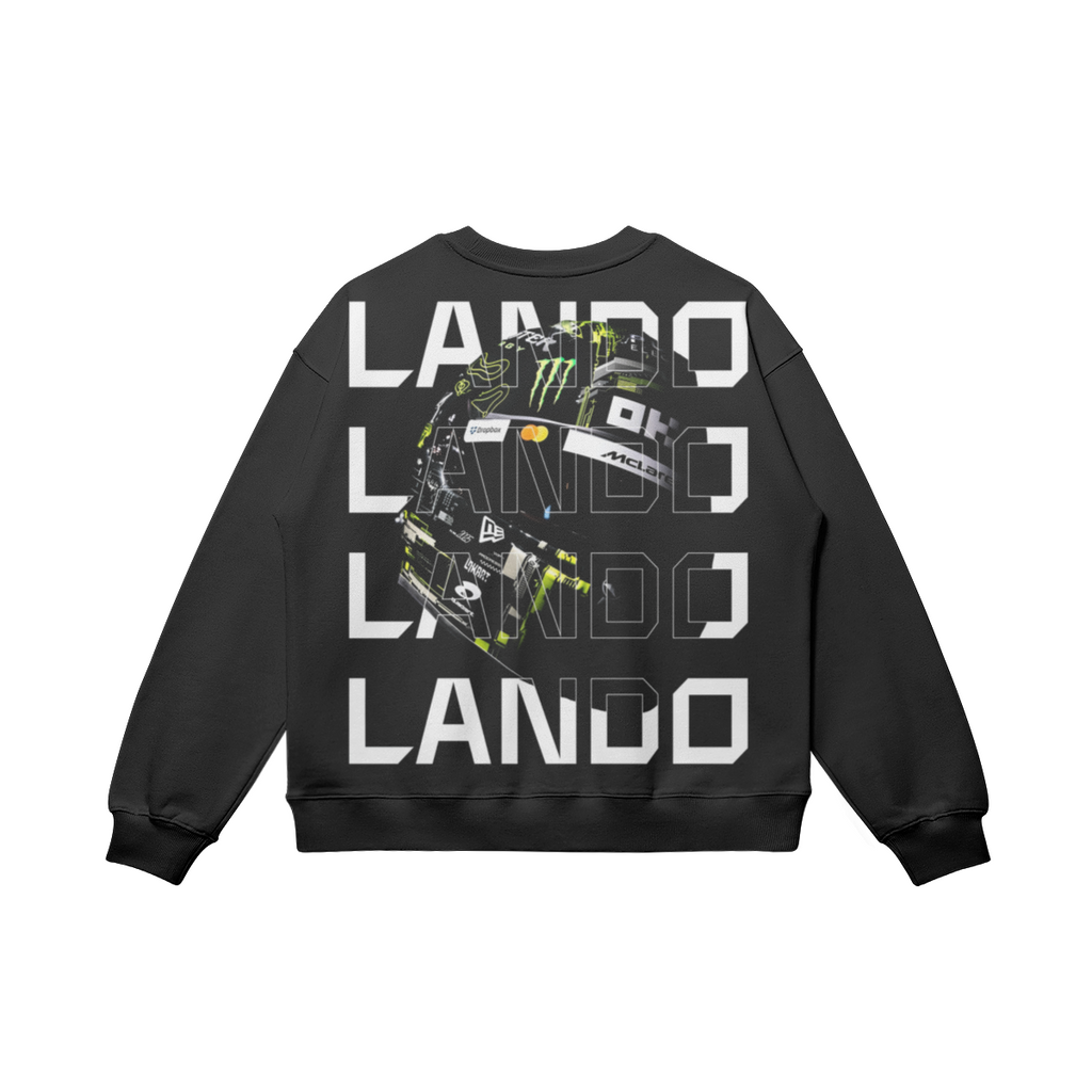 Men's crew neck sweatshirt with LANDO motorsport graphic