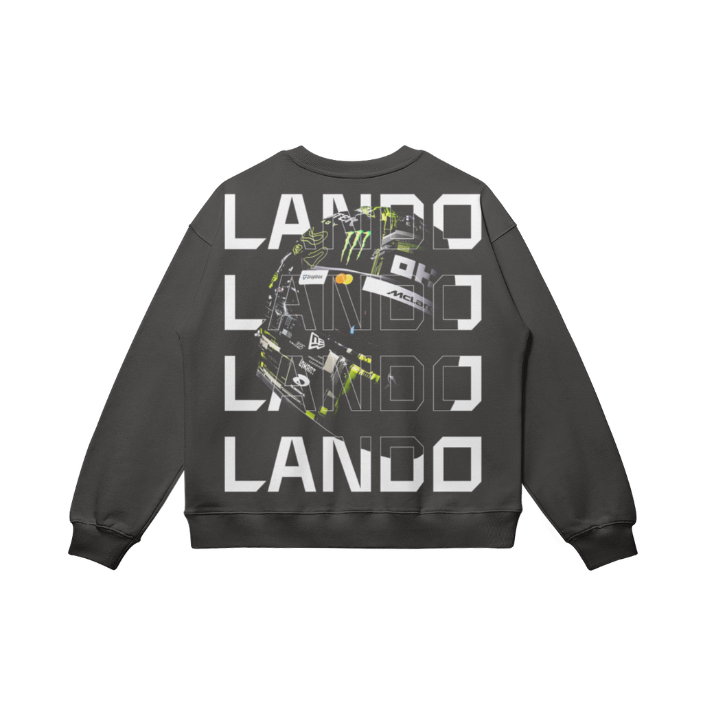 Men's crew neck sweatshirt with LANDO motorsport graphic