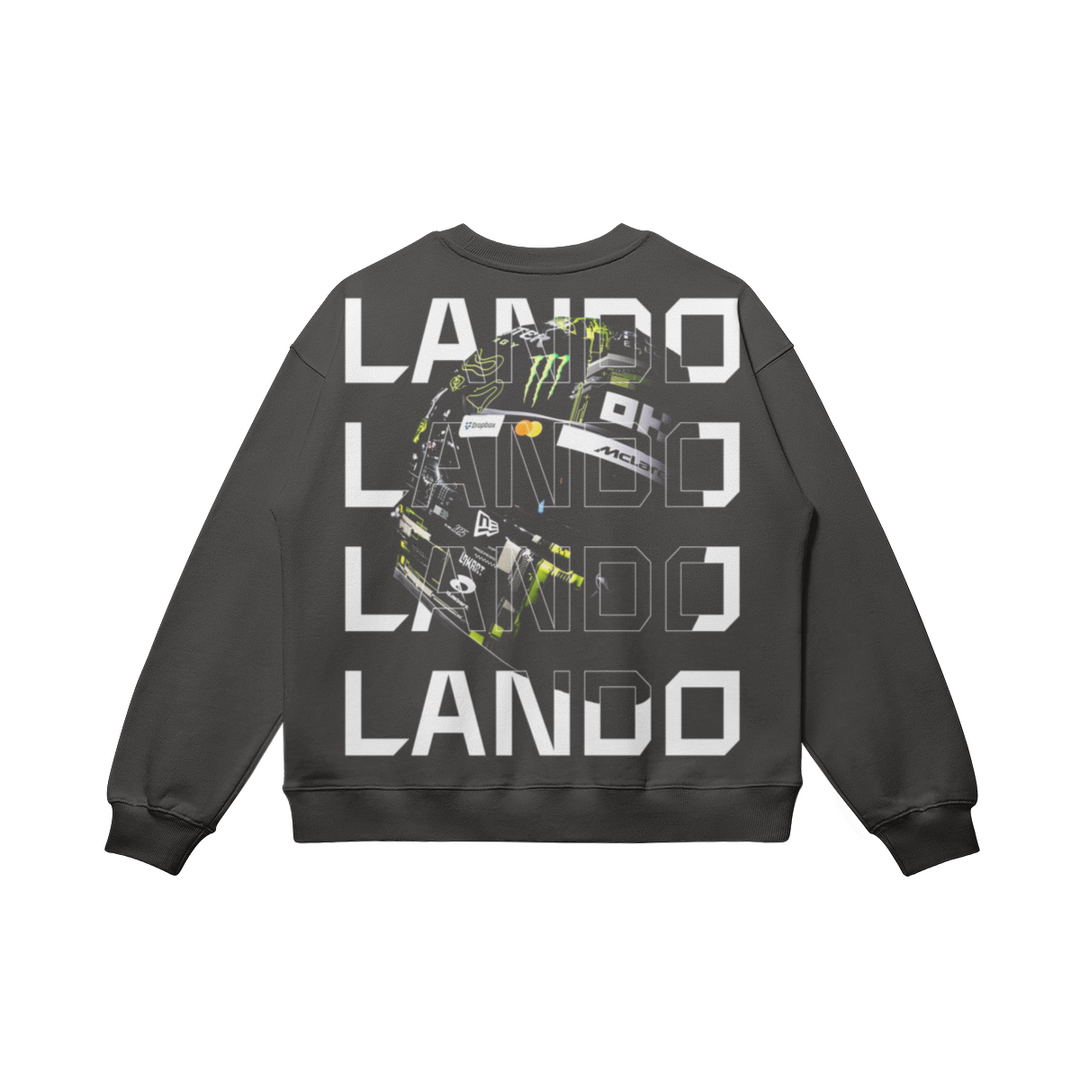 Men's crew neck sweatshirt with LANDO motorsport graphic