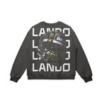 Men's crew neck sweatshirt with LANDO motorsport graphic