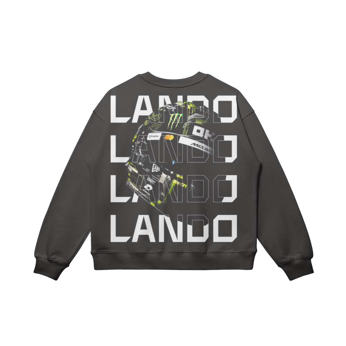 Men's crew neck sweatshirt with LANDO motorsport graphic