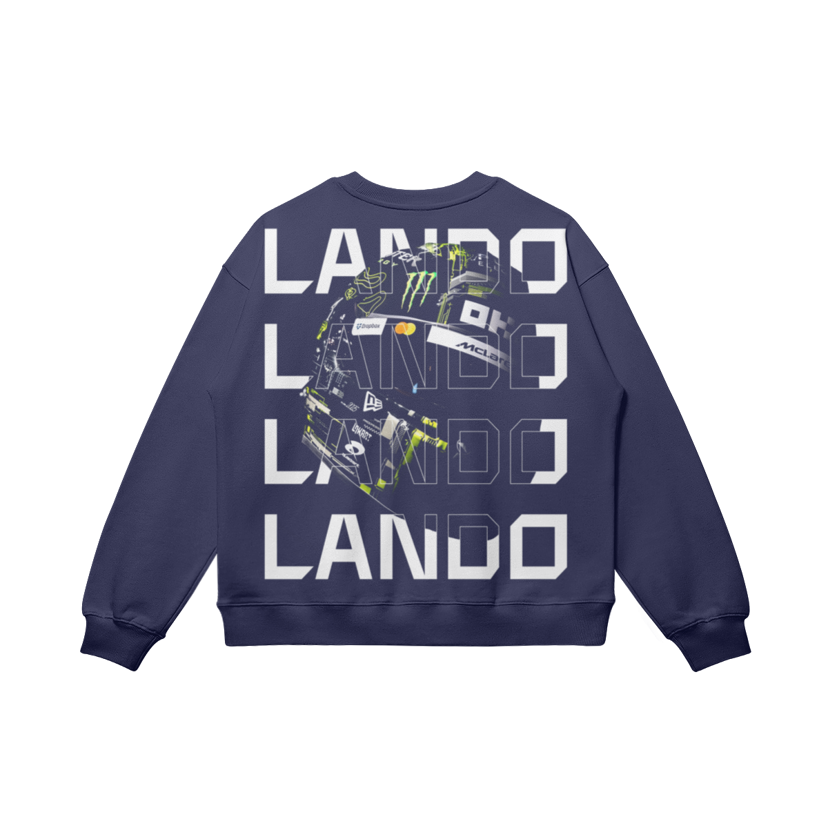Men's crew neck sweatshirt with LANDO motorsport graphic