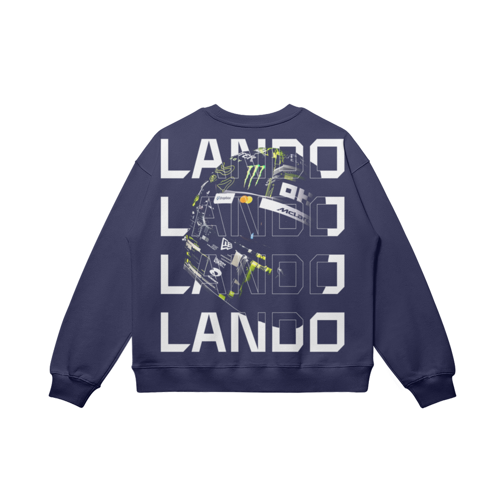 Men's crew neck sweatshirt with LANDO motorsport graphic