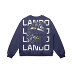 Men's crew neck sweatshirt with LANDO motorsport graphic