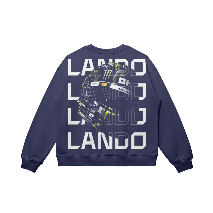 Men's crew neck sweatshirt with LANDO motorsport graphic