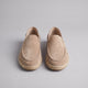 Men's slip-on espadrille loafers with rounded toes and braided soles