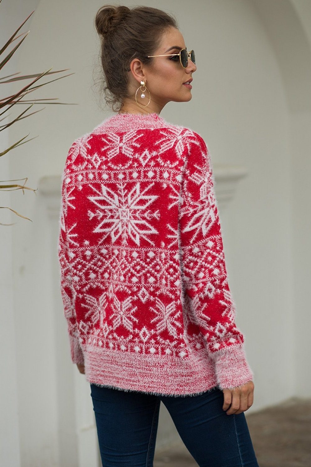 Women's Snowflake Knit Christmas Jumper
