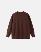 Men's plain crew neck knit sweater with long sleeves and ribbed trims