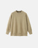 Men's plain crew neck knit sweater with long sleeves and ribbed trims