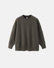 Men's plain crew neck knit sweater with long sleeves and ribbed trims