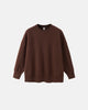 Men's plain crew neck knit sweater with long sleeves and ribbed trims
