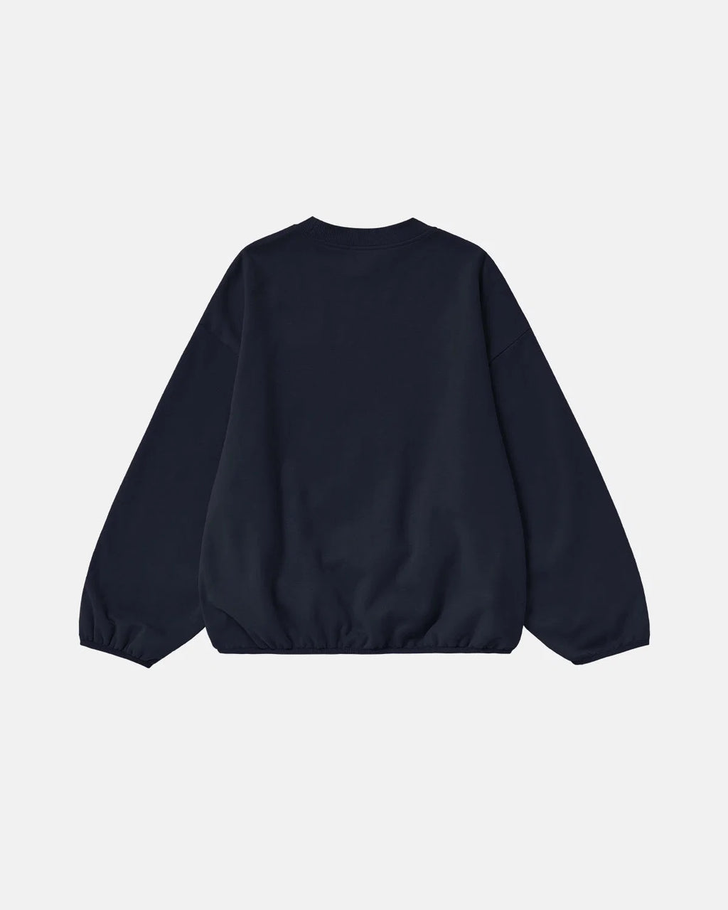 Women's boxy crewneck sweatshirt with long sleeves and elasticated hem