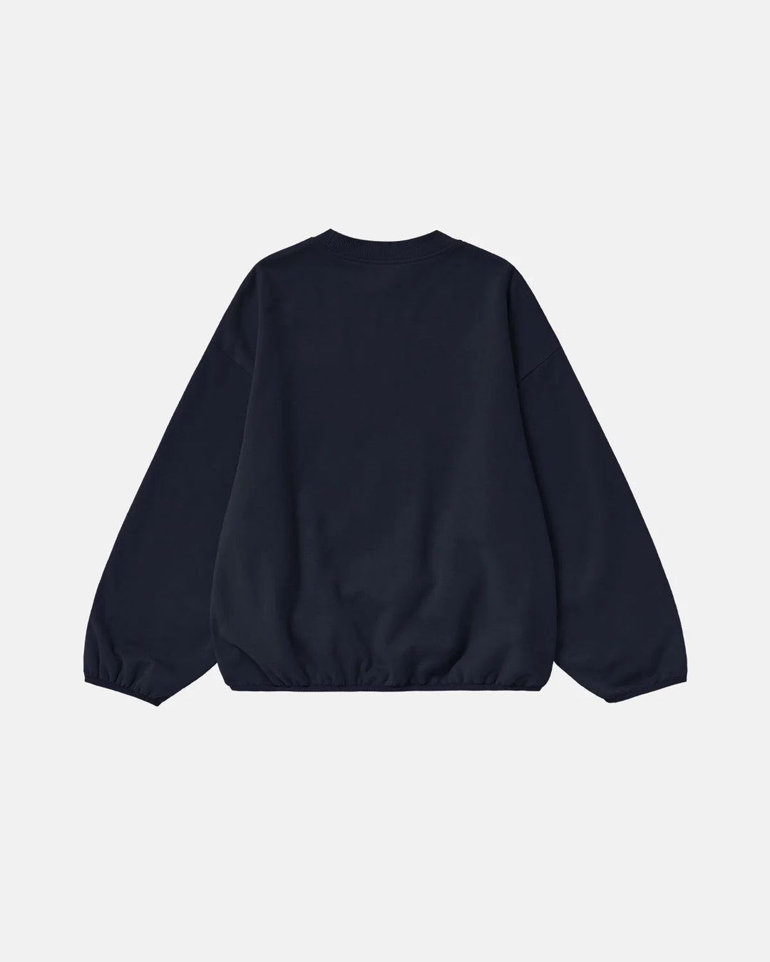 Women's boxy crewneck sweatshirt with long sleeves and elasticated hem