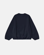 Women's boxy crewneck sweatshirt with long sleeves and elasticated hem