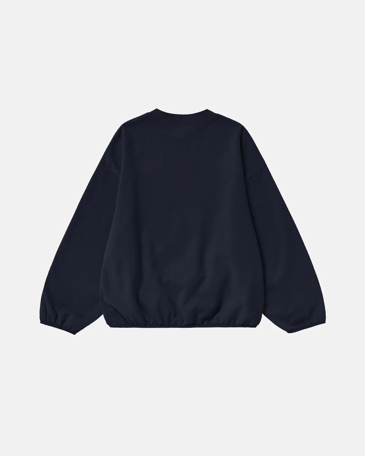 Women's boxy crewneck sweatshirt with long sleeves and elasticated hem