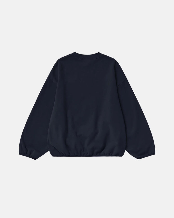 Women's boxy crewneck sweatshirt with long sleeves and elasticated hem