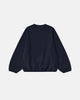 Women's boxy crewneck sweatshirt with long sleeves and elasticated hem