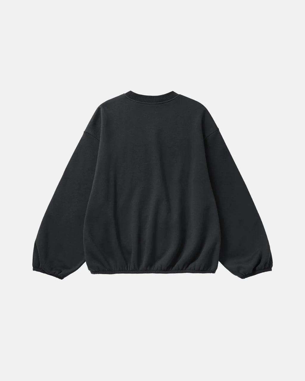 Women's boxy crewneck sweatshirt with long sleeves and elasticated hem