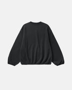 Women's boxy crewneck sweatshirt with long sleeves and elasticated hem