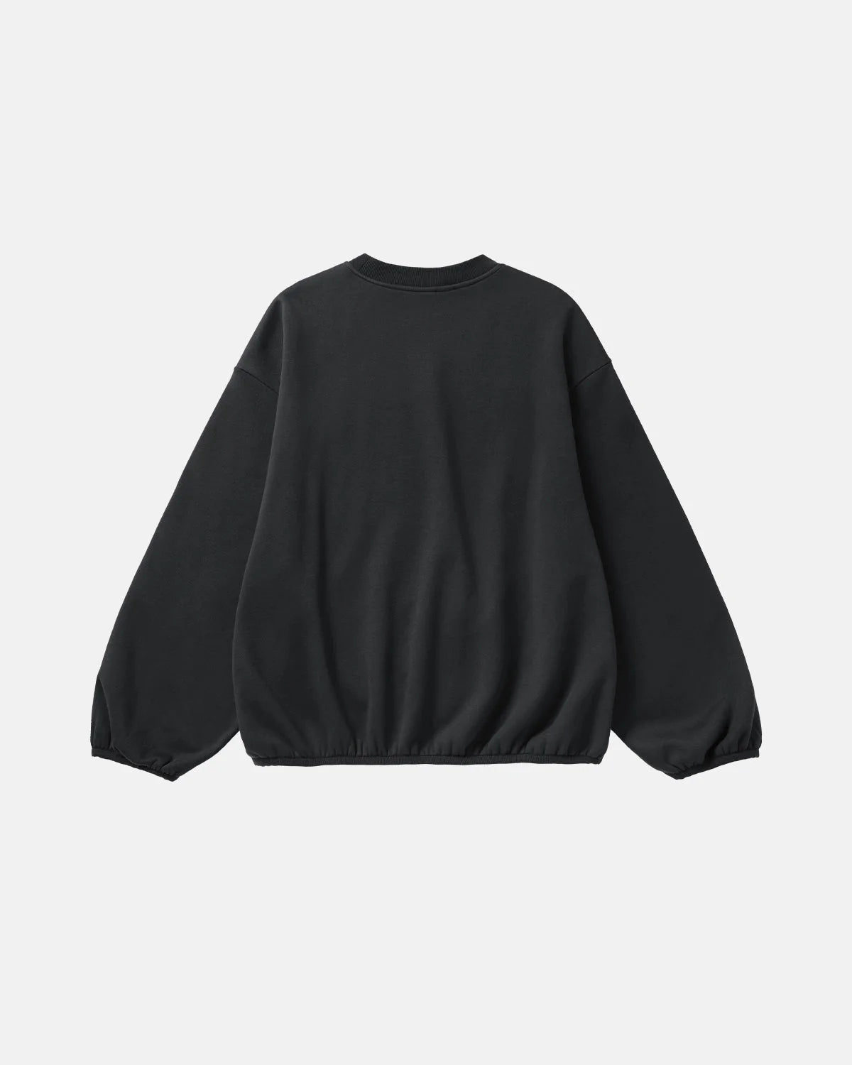 Women's boxy crewneck sweatshirt with long sleeves and elasticated hem