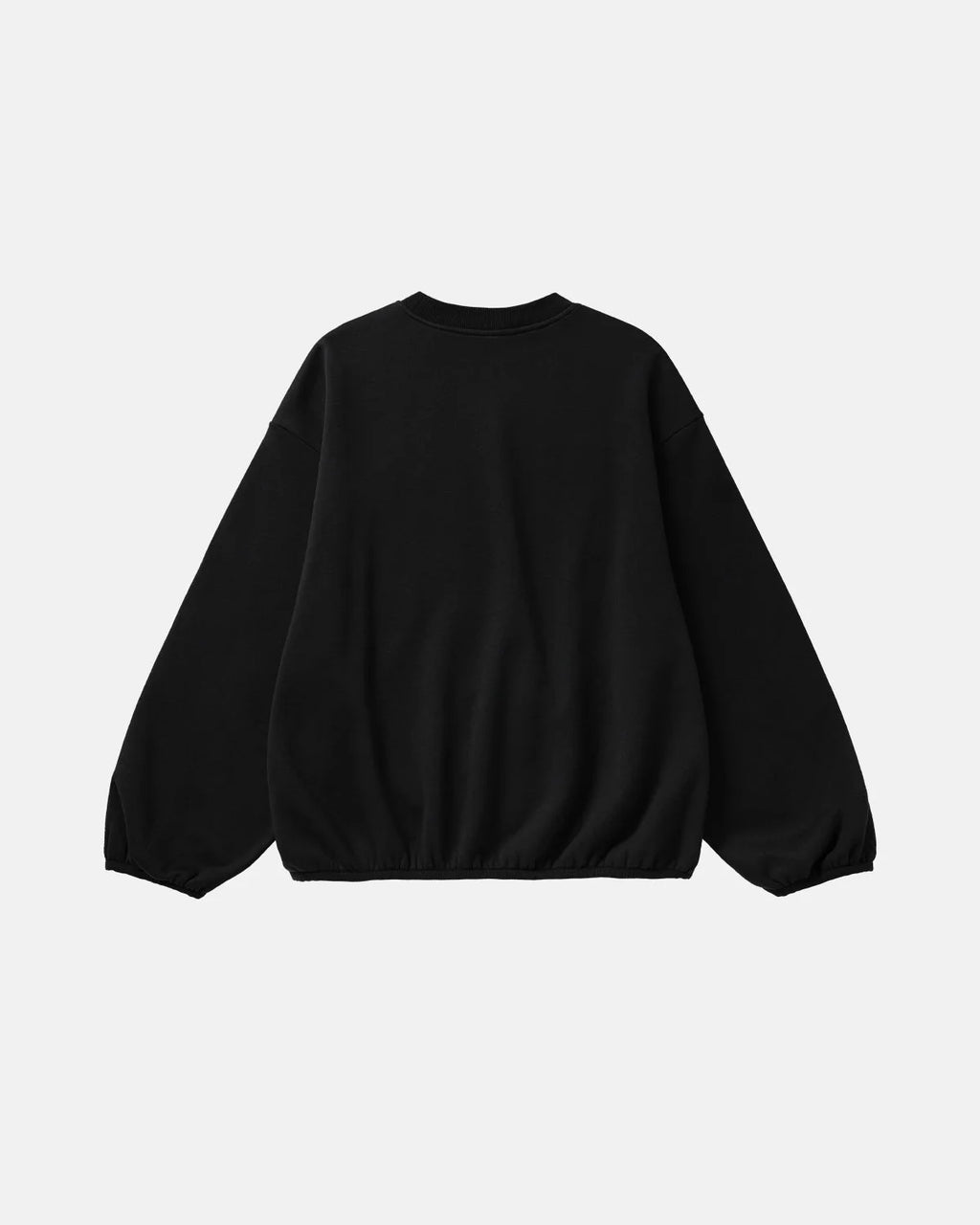 Women's boxy crewneck sweatshirt with long sleeves and elasticated hem