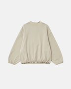 Women's boxy crewneck sweatshirt with long sleeves and elasticated hem