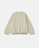 Women's boxy crewneck sweatshirt with long sleeves and elasticated hem