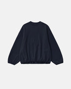 Women's boxy crewneck sweatshirt with long sleeves and elasticated hem