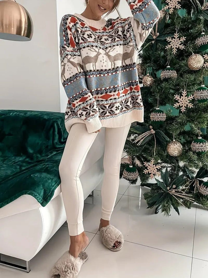 Women's Nordic Reindeer Christmas Jumper