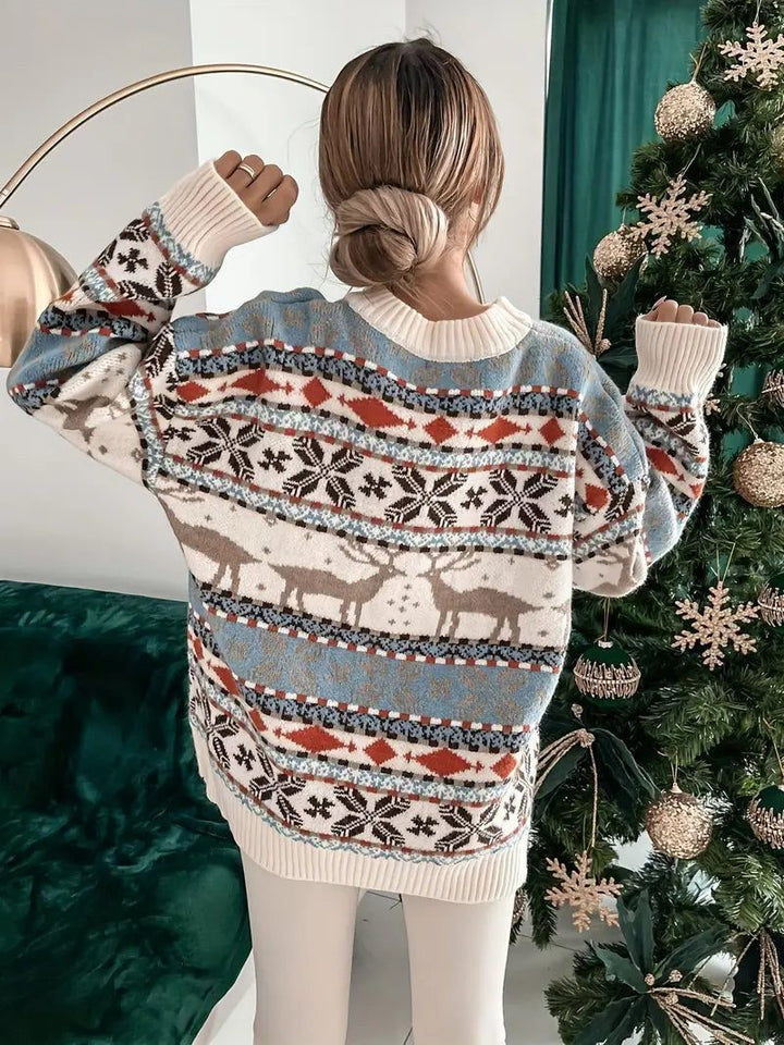 Women's Nordic Reindeer Christmas Jumper