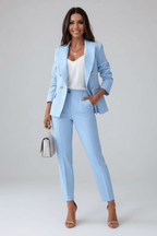 Women's blazer and matching ankle-length trouser suit set