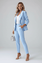 Women's blazer and matching ankle-length trouser suit set
