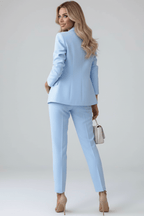 Women's blazer and matching ankle-length trouser suit set